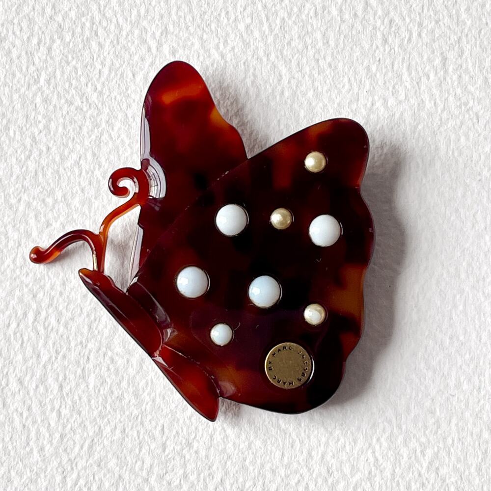 Marc Jacob’s Vintage Butterfly Brooch Pin Handmade in France Acrylic 90s Y2K